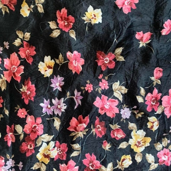 Vintage 90s Y2K Satin Floral Mini Dress Size S - Picture 7 of 8